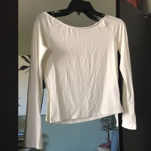 Amadi Long sleeve Cream Midi Top